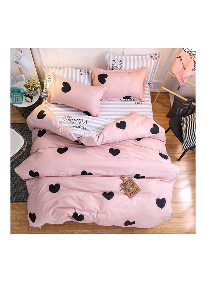 4-Piece Floral Design Bedding Set Cotton Multicolour