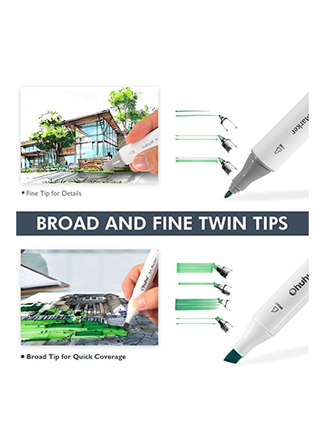 Ohuhu 40-Peice Permanent Marker Multicolour - Image 3