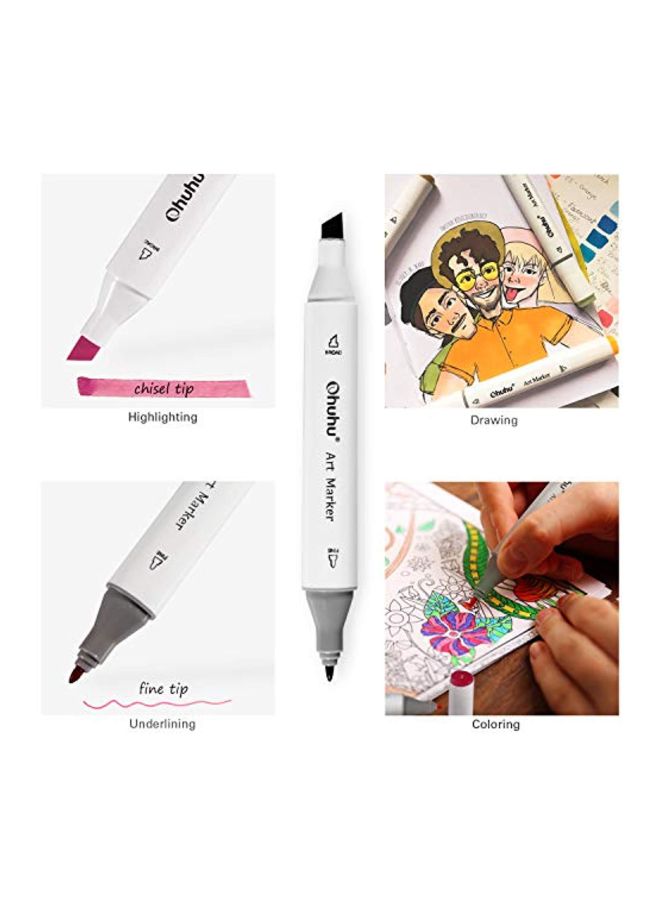 Ohuhu 40-Peice Permanent Marker Multicolour - Image 4