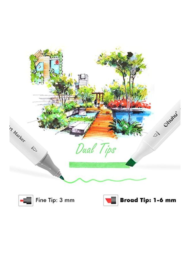 Ohuhu 40-Peice Permanent Marker Multicolour - Image 2
