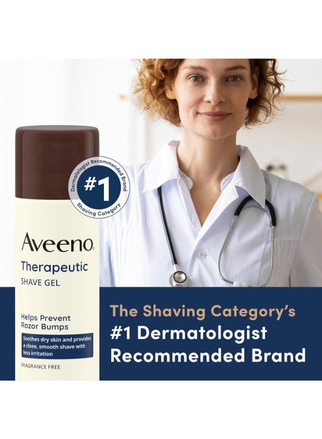 Aveeno - Therapeutic Shave Gel, Help Prevent Razor Bumps, 7 Oz 198grams - Image 1