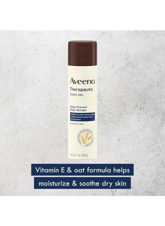 Aveeno - Therapeutic Shave Gel, Help Prevent Razor Bumps, 7 Oz 198grams - Image 1