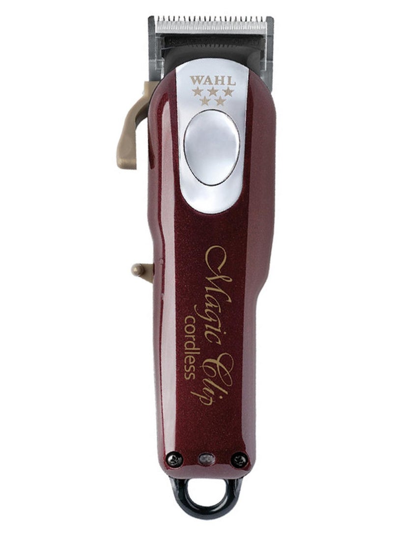 Wahl Professional 5 Star Magic Clip | Cord-Cordless | 8 premium Attachments | Staggertooth Blade | 3 Pin - GCC Maroon/Silver 0.8-2.5mm - Image 1