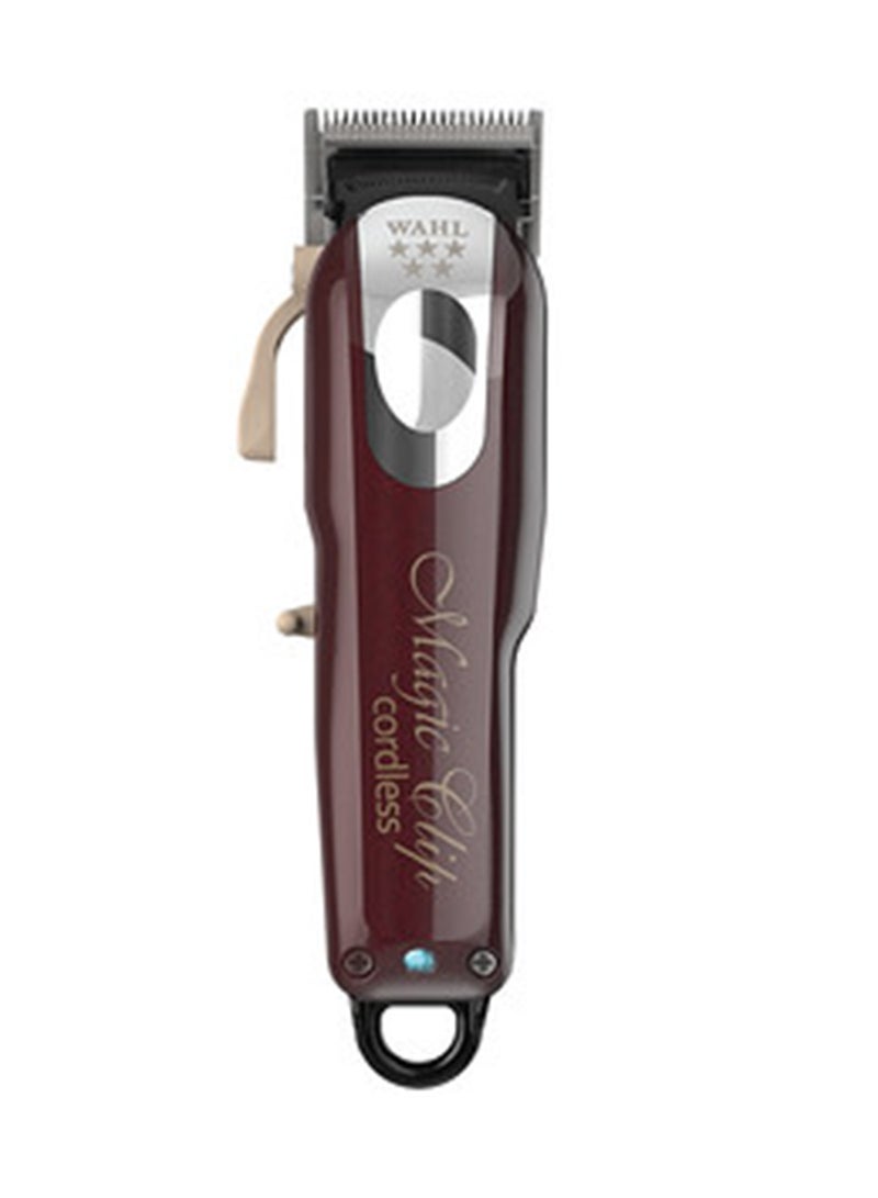 Wahl Professional 5 Star Magic Clip | Cord-Cordless | 8 premium Attachments | Staggertooth Blade | 3 Pin - GCC Maroon/Silver 0.8-2.5mm - Image 1
