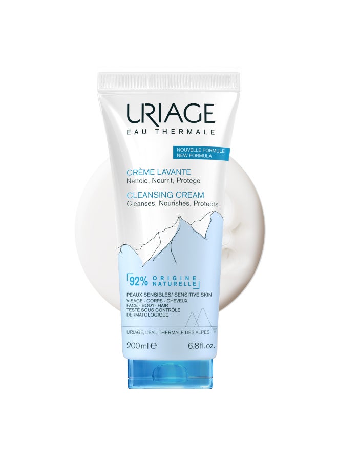 Uriage Moisturising Dermatological Cleansing Cream Alpine Thermal Water | For Dry Sensitive And Fragile Skin 200ml - Image 1