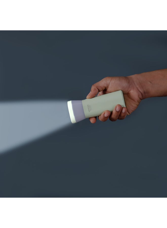 KRYPTON - Rechargeable LED Torch, Lithium Battery, High Bright LED, 6 Hours Working, Type C Charging, 3-4 Hours Charging Time Pista Green 14x6x4cm - Image 1