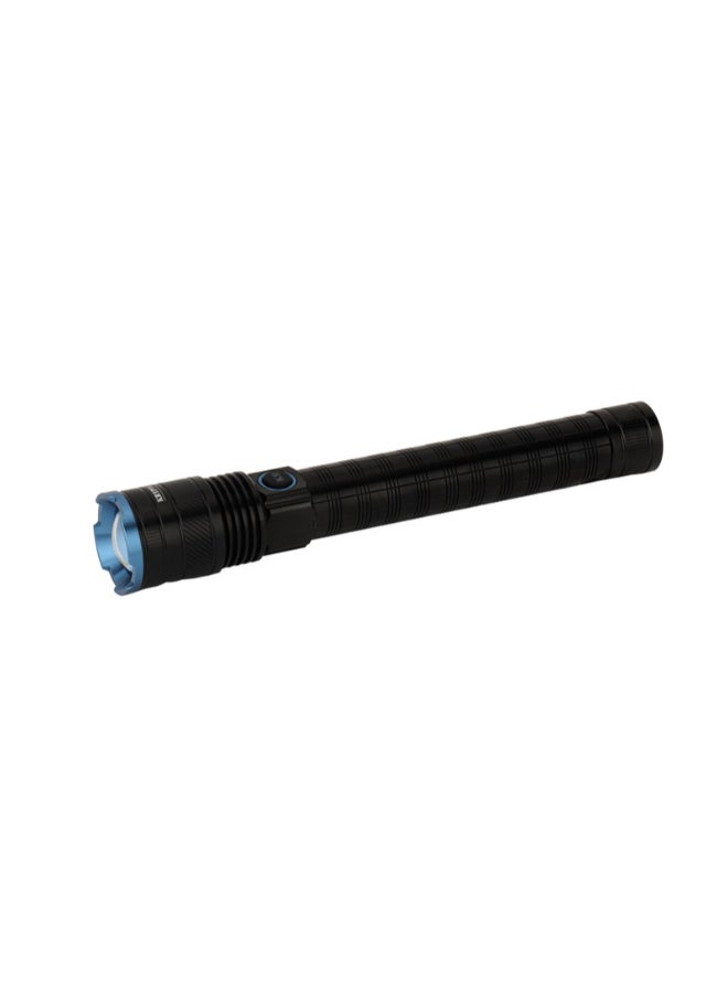 KRYPTON Zoomable LED Flashlight 2000 Lumens – High Power Rechargeable Torch with 6000mAh Battery, Type-C Charging, Aircraft Aluminum Body – Waterproof Camping, Hiking, Outdoor Flashlight Black - Image 3