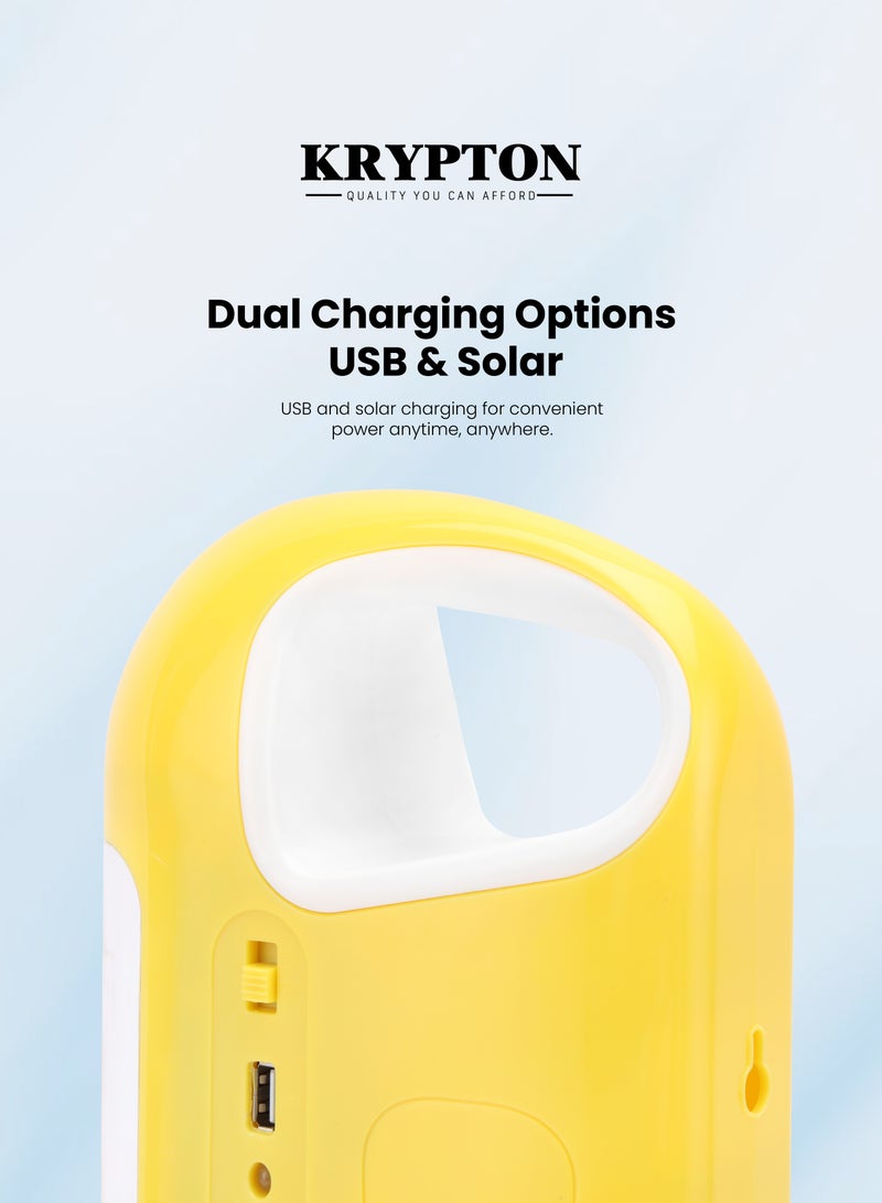 KRYPTON Rechargeable LED Lantern – 24 High Power LEDs, Solar & USB Charging, 6V Battery, 8–25 Hours Backup, Emergency Light with Overcharge Protection, Portable Indoor & Outdoor Camping Lantern Assorted - Image 3