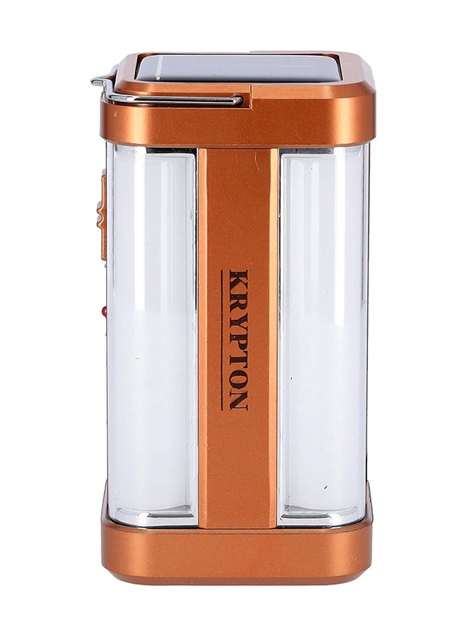 KRYPTON - KNE5084 Rechargeable Solar LED Emergency Light Golden - Image 1