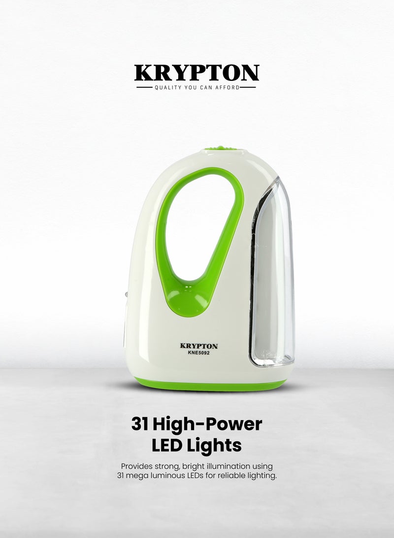 KRYPTON Portable Rechargeable Emergency Lantern with 31 High-Power LEDs, 10-Hour Runtime, Anti-Glare Light, Easy Carry Handle – Ideal for Camping & Power Outages - Image 2