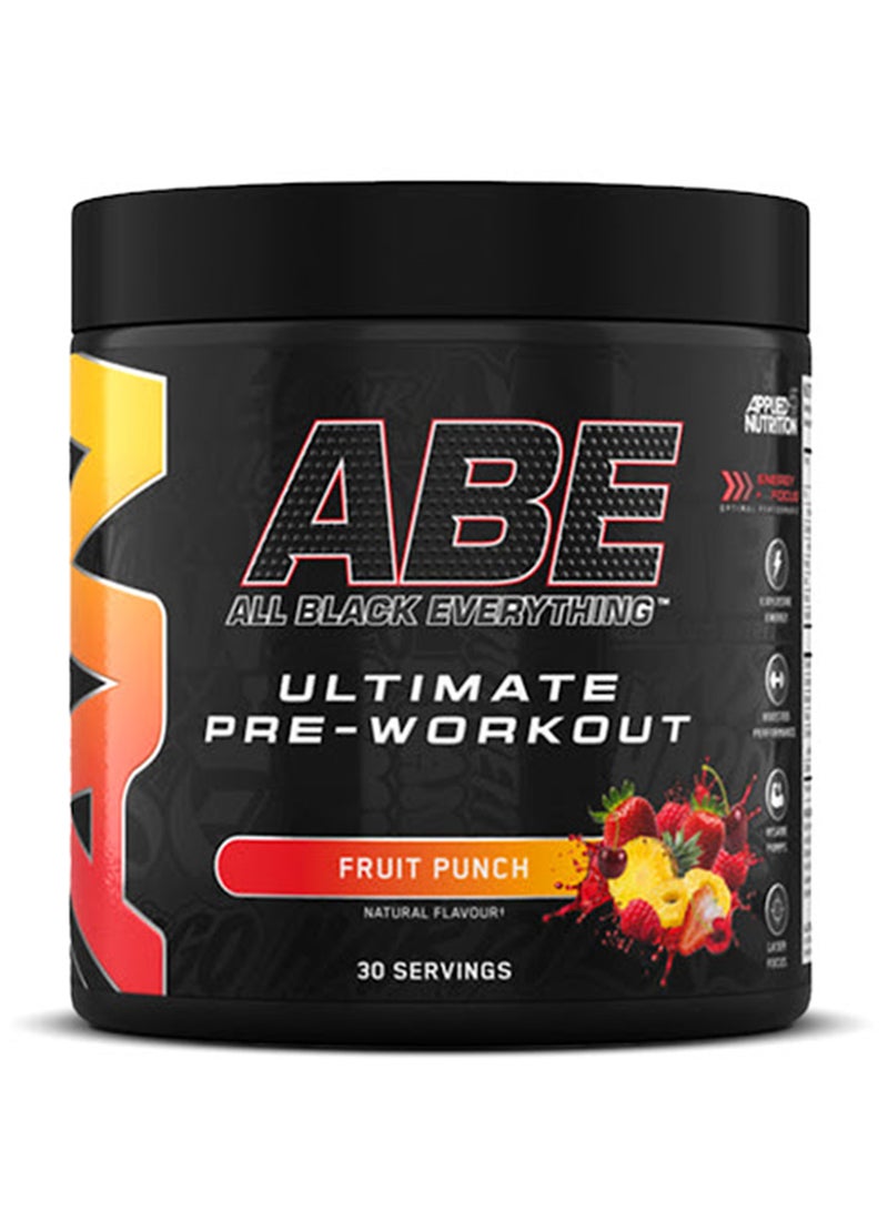 Applied Nutrition Abe Ultimate Pre-workout Food Supplement Fruit Punch Flavour 30 Servings 375 Gm