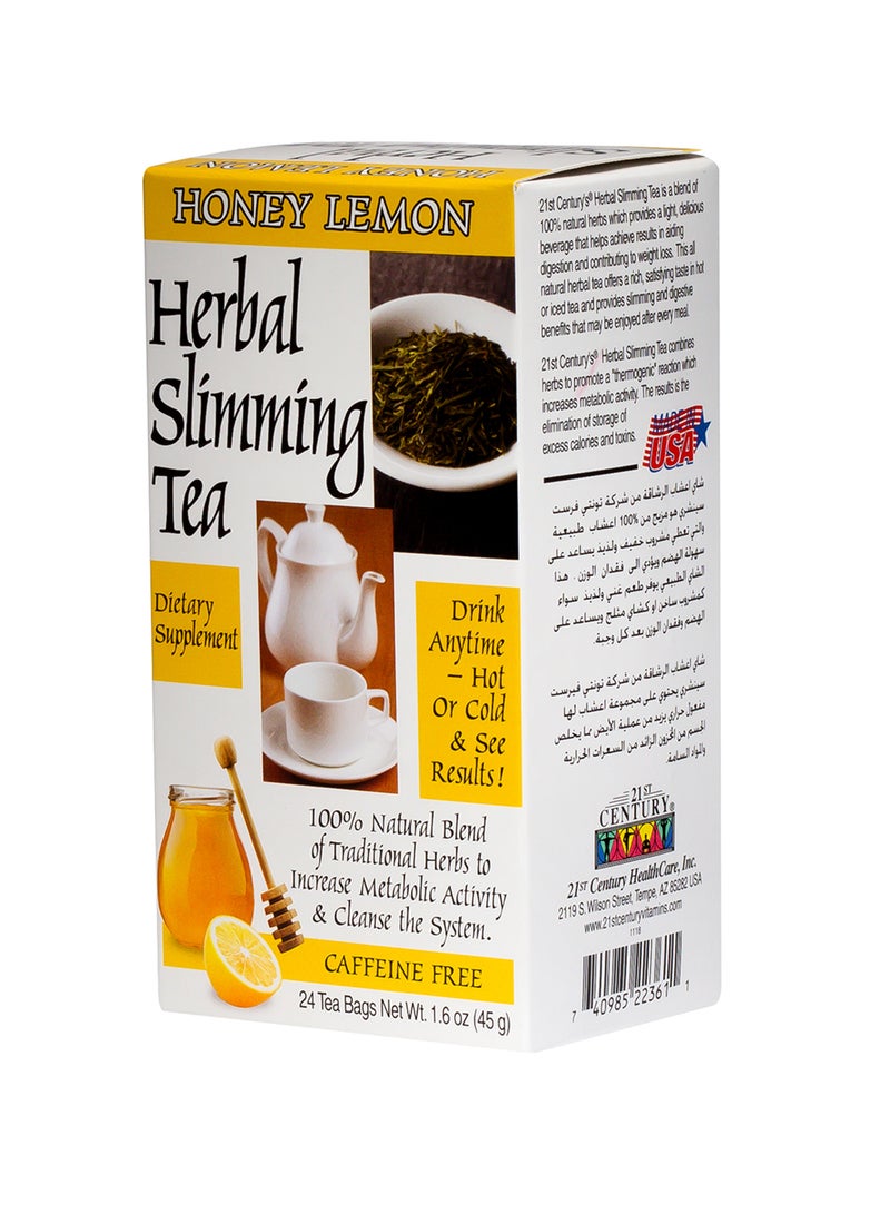 21st Century Herbal Slimming Honeylemon Tea 24 Tea Bags - Image 1