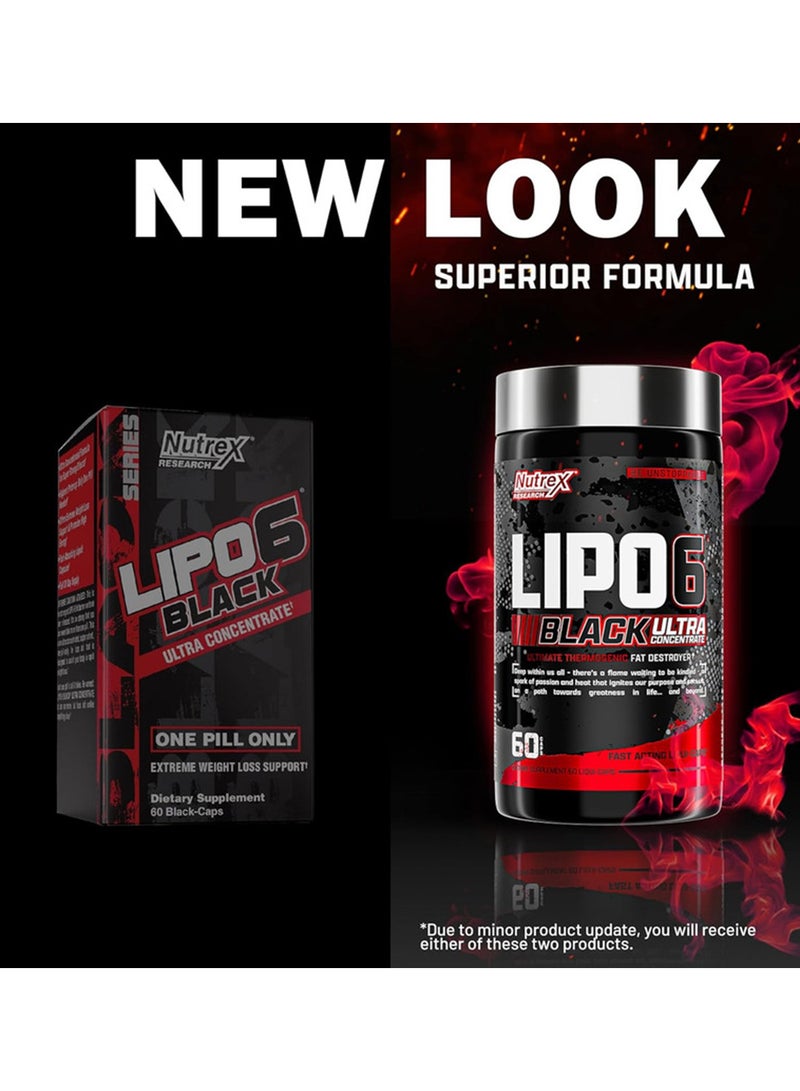 Nutrex Research - Ultra Concentration Lipo-6 Black Supplement - 60 Capsules - Image 1