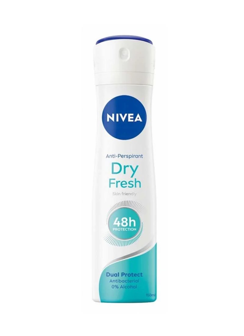 Nivea Dry Fresh, Antiperspirant And Antibacterial Protection Spray For Women 150ml - Image 1