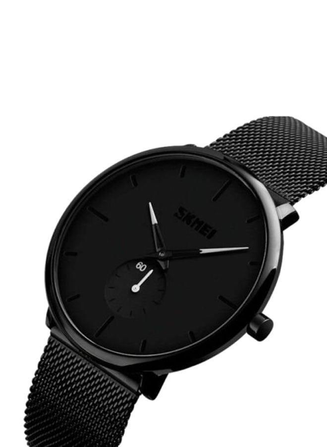 SKMEI Men's Water Resistant Metal Analog Watch 9185 - 39 mm - Black - Image 3