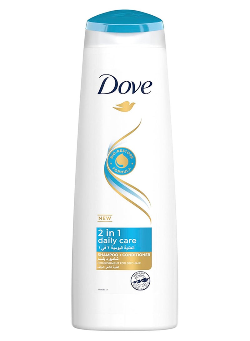 Dove 2-In-1 Nutritive Solutions Daily Care Shampoo 400ml - Image 1