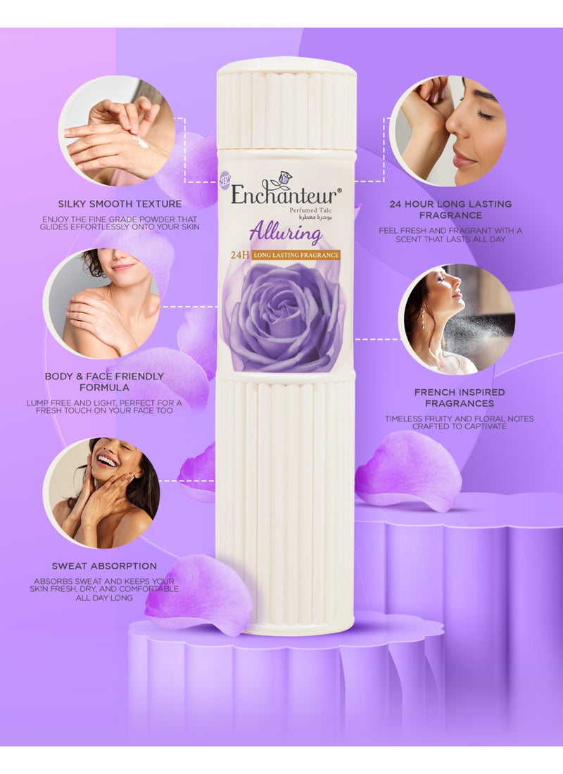 Enchanteur Alluring Perfumed Talc 250grams - Image 3