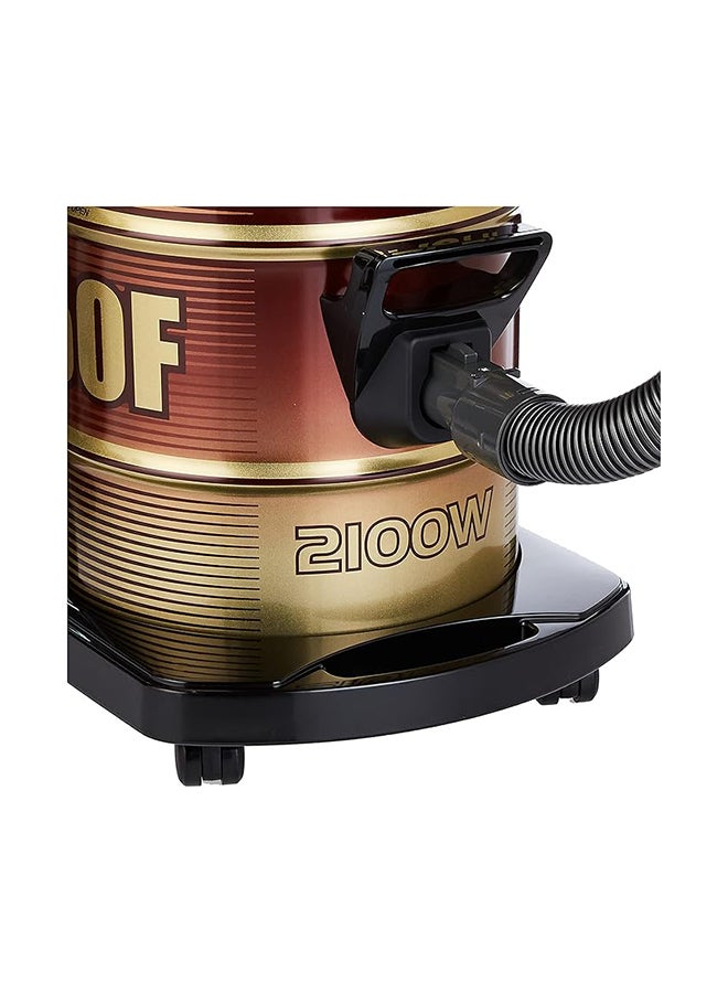 HITACHI Drum Vacuum Cleaner 2100 Watts, 18 Liters Tank Dust Capacity With 7.8M Extra Long Power Code, Removable & Washable Filter, Rug-Floor Nozzle, Best For Home, Office & Mosque 18 L 2100 W CV950F 24CBS WR Wine Red - Image 3