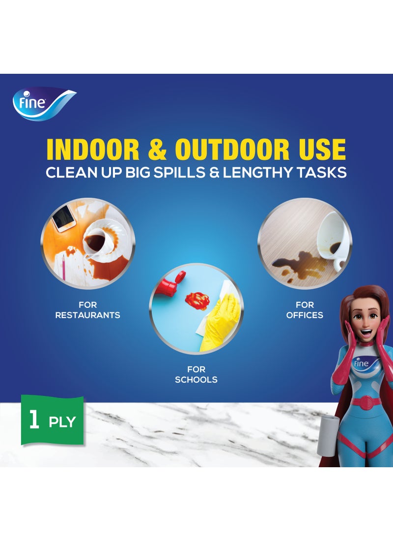 فاين فوط مطبخ معقمة ميجا رول، 1500 ورقة - Image 3