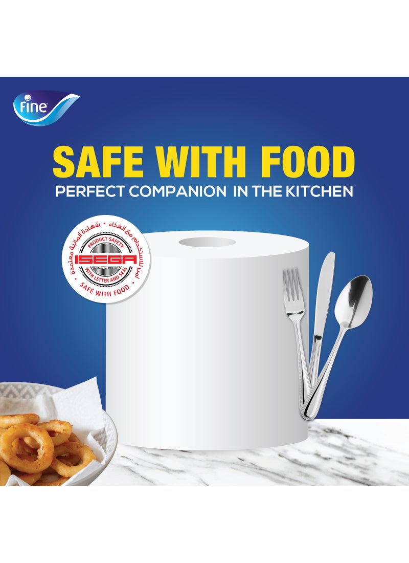 فاين فوط مطبخ معقمة ميجا رول، 1500 ورقة - Image 4