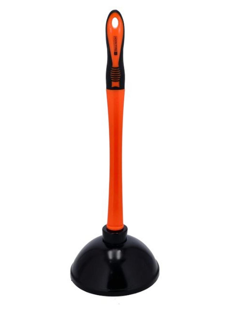 Royalford Royal Bright Toilet Plunger Premium Quality Cleaning Accessories Multicolor Assorted Orange/ Black 15x15x43cm Orange/ Black 15x15x43cm - Image 1