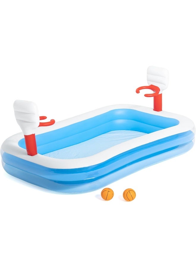 Bestway Basketball Inflatable Play Pool 251x168x102cm  - Image 1