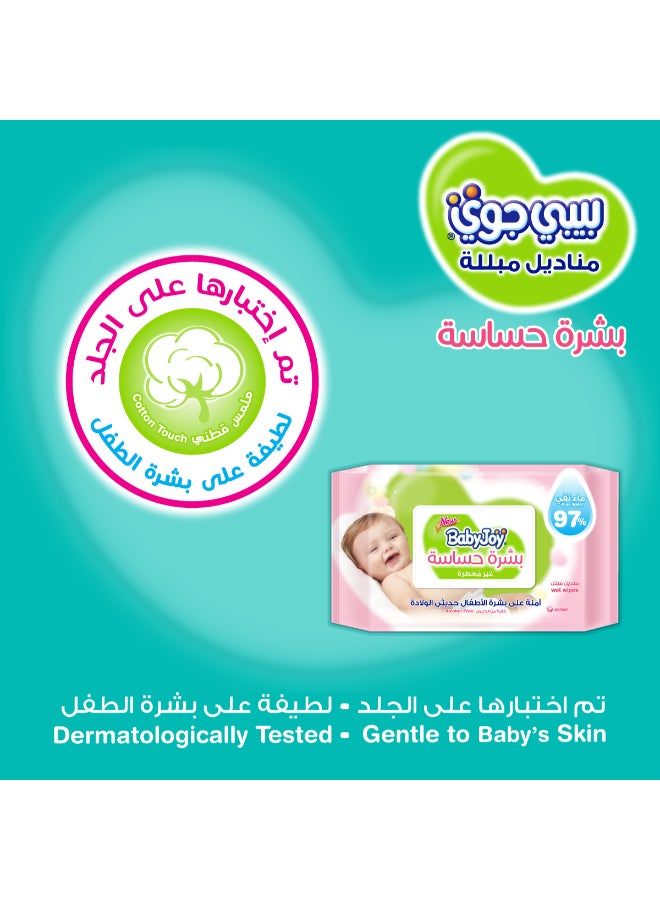 BabyJoy Sensitive Skin 97% Pure Water, Unscented Family Pack 144 Count  - Image 4