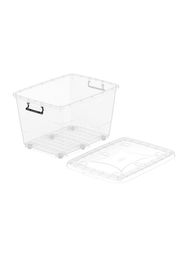 82L Clear Plastic Storage Box With Wheels & Lockable Lid (Transparent) Transparent 82.0Liters - pnsku/N25651693A/45/_/1702310869/893cfcca-0d18-455f-b800-68b046b497b1