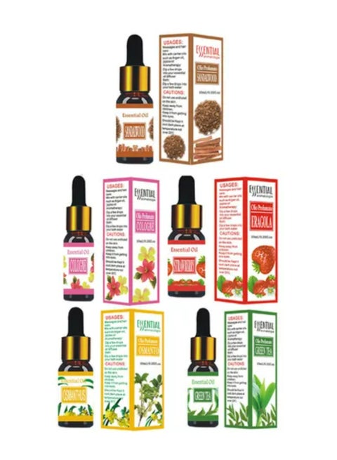 5-Piece Humidifier Oil Multicolour 10ml