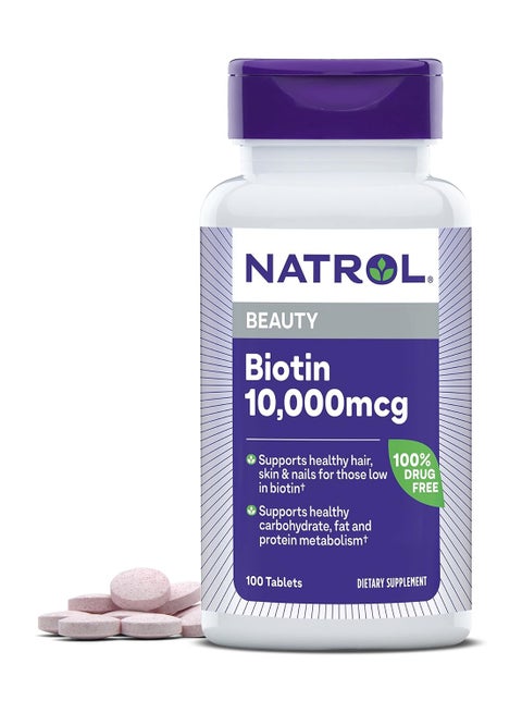 Biotin Beauty 10,000 mcg - 100 Tablets Packaging May Vary