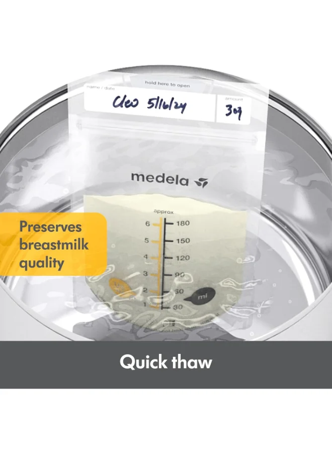 Medela Breastmilk Storage Bags, Ready To Use Breast Milk Storing Bags For Breastfeeding, Self Standing Bag, Space Saving Flat Profile, 25 Count (Pack of 1)