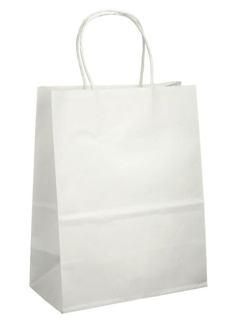 سندس أكياس هدايا مصنوعة من ورق الكرافت الطبيعي مقاس 8x0.2x14.8 بوصة أبيض - Image 1