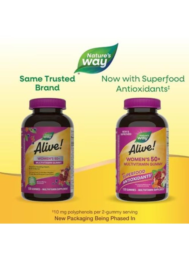 Nature's Way Alive Women's 50+ Multivitamins Gummy, 130 Gummies - Image 2