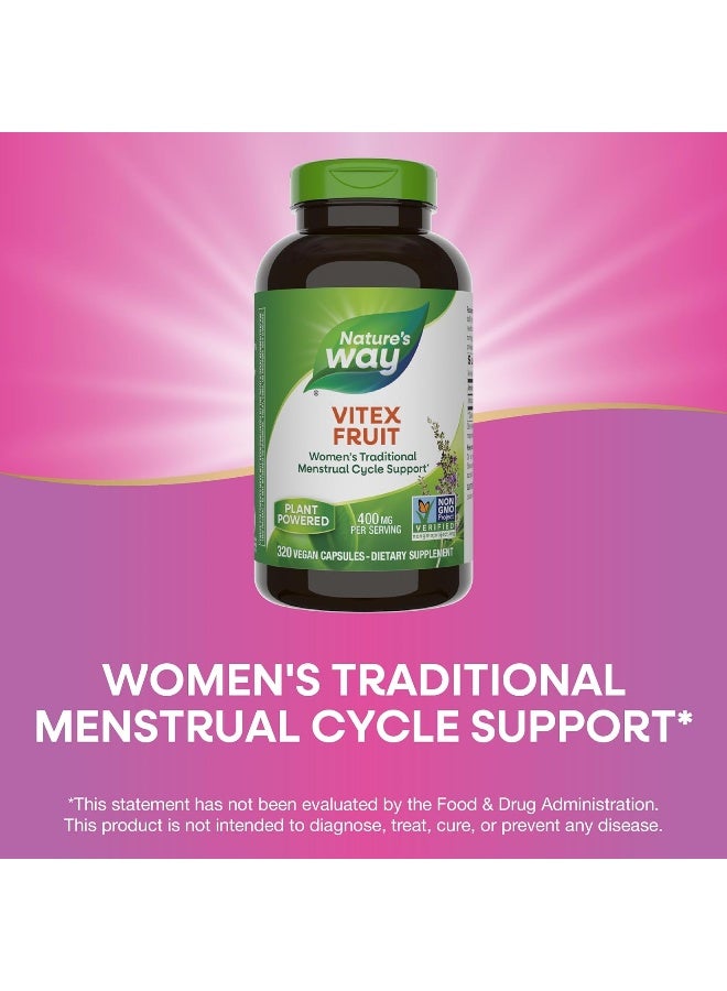 Nature's Way Vitex Fruit 400mg - 320 Vegan Capsules Packaging May Vary - Image 2