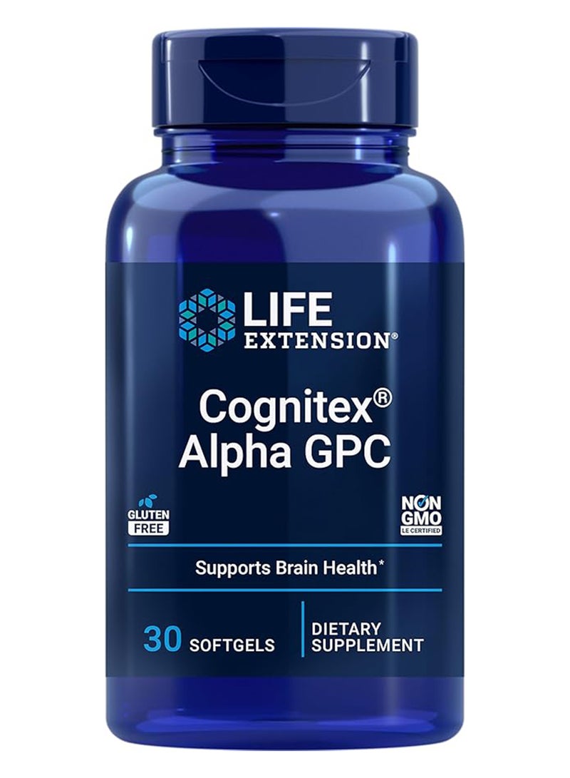 Life Extension Cognitex Alpha GPC - Non-GMO, Gluten-Free 30 Softgels - Image 1