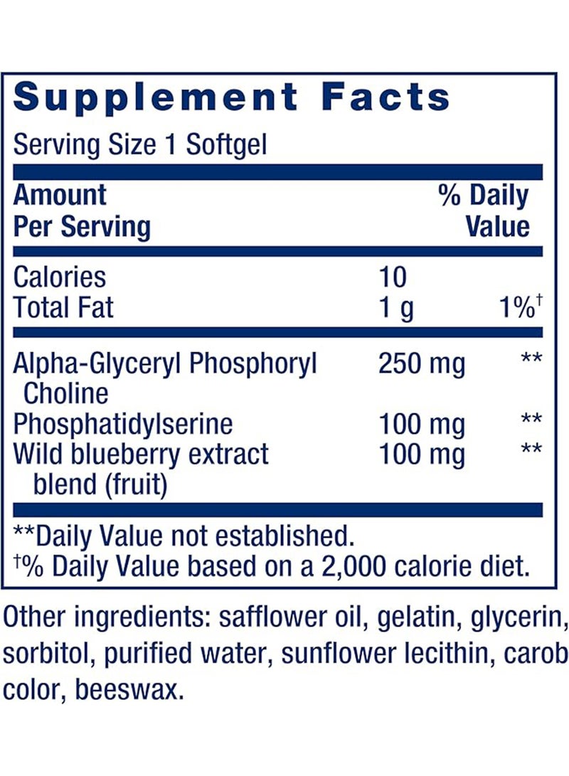 Life Extension Cognitex Alpha GPC - Non-GMO, Gluten-Free 30 Softgels - Image 3