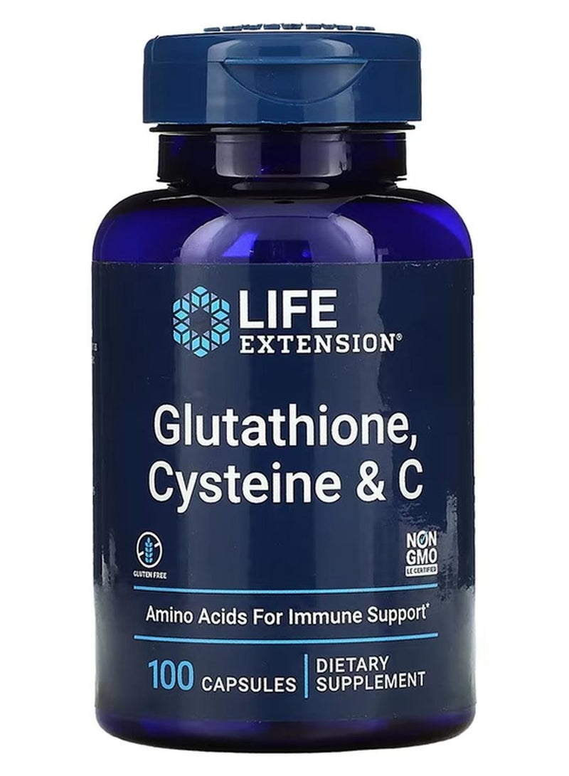 لايف إكستنشن الجلوتاثيون والسيستين وC 100 كبسولة - Image 1