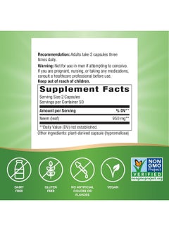 Nature's Way Neem Leaf Traditional Intestinal Support* 950mg - 100 Vegan Capsules Packaging may vary  - Image 3