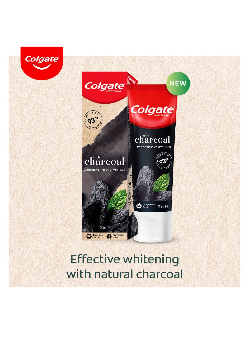 Natural Extracts Effective Whitening Charcoal Toothpaste 75ml