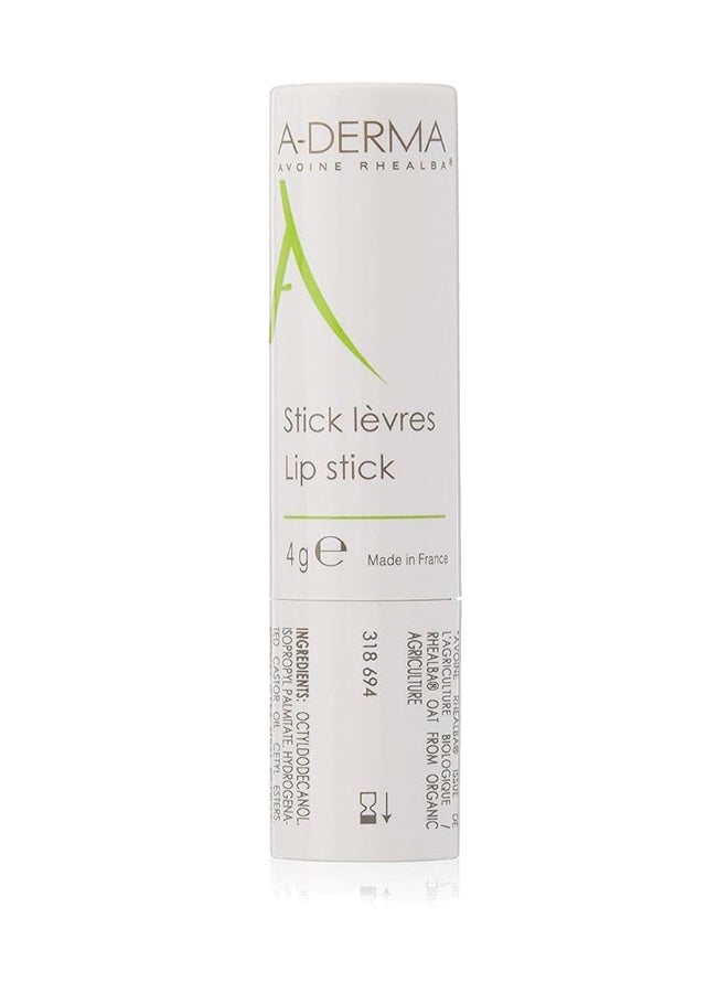 A-DERMA A-Derma Lip Stick, Infused With Organic Ingredients, Nourishing Lip Care 4grams  - Image 1