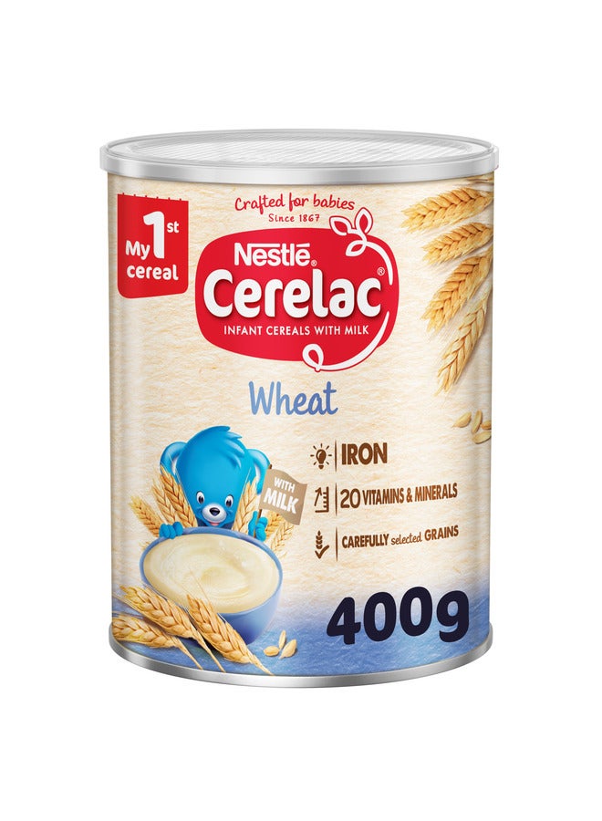 Cerelac Infant Cereal Tin With Iron And Wheat 400g  - Image 1