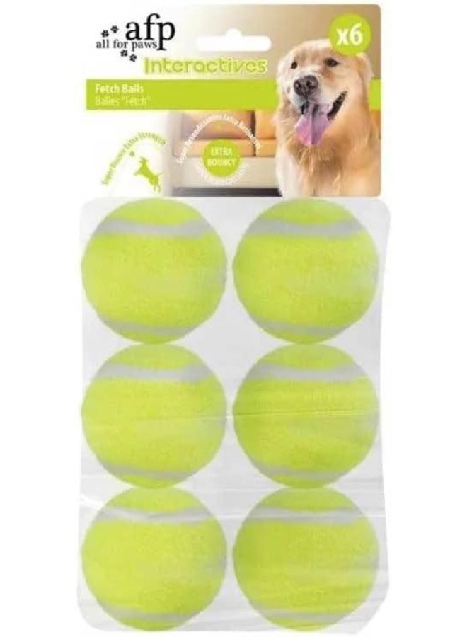 all for paws Fetch Ballsmall Pack of 6 Green  - Image 2