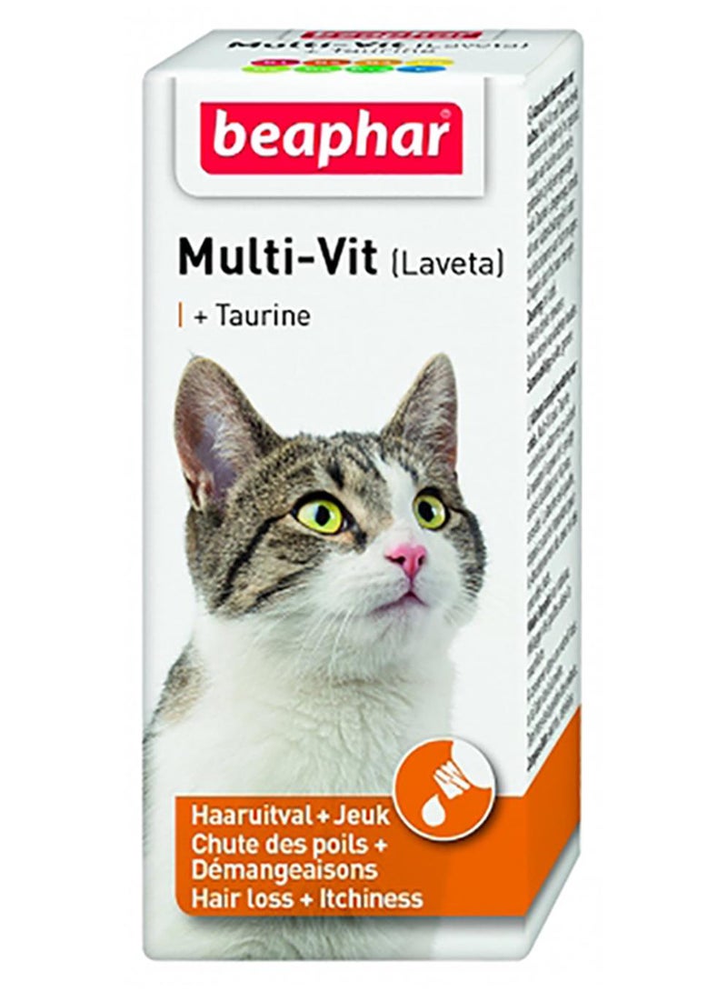 بيفار سائل متعدد الفيتامينات مع التورين للقطط متعدد الألوان 50ملليلتر