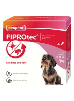 beaphar Fiprotec For Small Dog 2-10kg 4 Pipettes White 0.67ml 