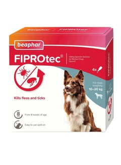 beaphar Fiprotec For Medium Dog 10-20kg 4 Pipettes Black 1.34ml 