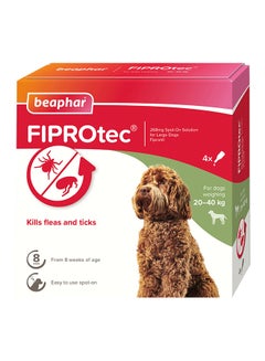 beaphar Fiprotec For Large Dog 20-40kg 4 Pipettes Multicolour 2.68ml 