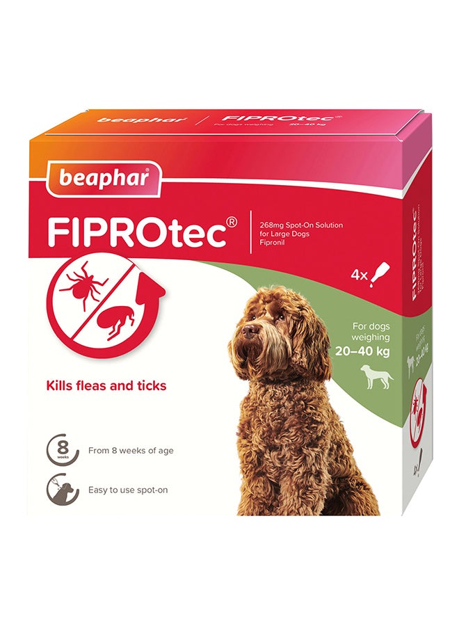 beaphar - Fiprotec For Large Dog 20-40kg 4 Pipettes Multicolour 2.68ml - Image 1