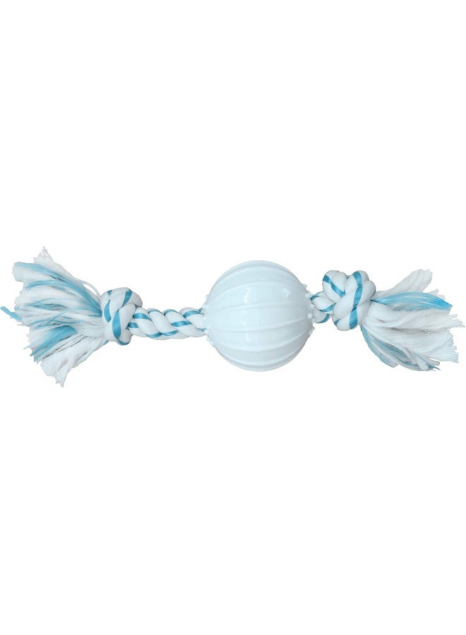 Chomper Dental Rope Tug With Nylon Ball Blue Pack of 4  - Image 2