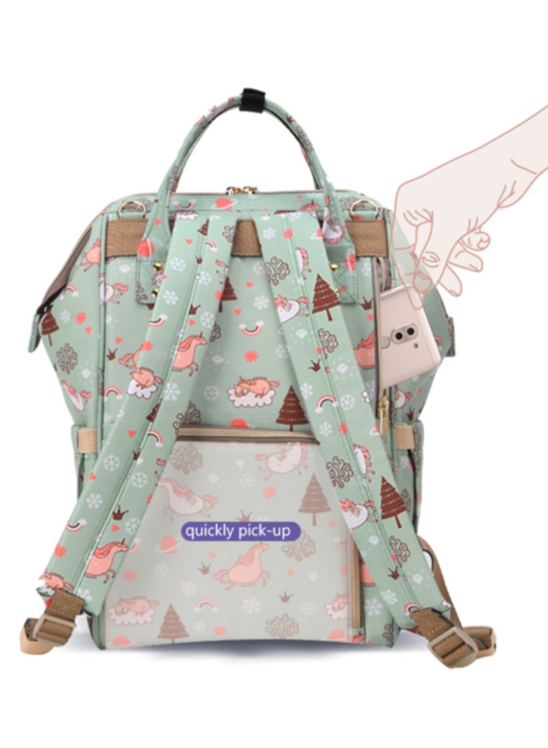 Diaper Bag With USB - Green Dream Sky - pnsku/N26027745A/45/_/1706170076/6e053647-bc8d-4655-a854-bf0867f5ae3c