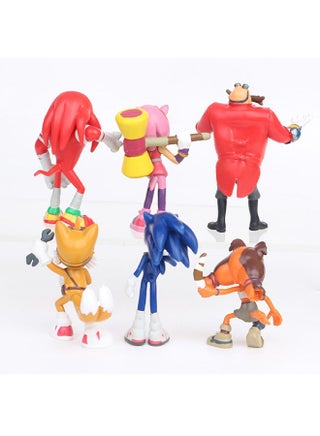 6-Piece Sonic The Hedgehog Non-Toxic Action Figure Toy Set For Kids, 3+ Years 25x25x8cm - view 2